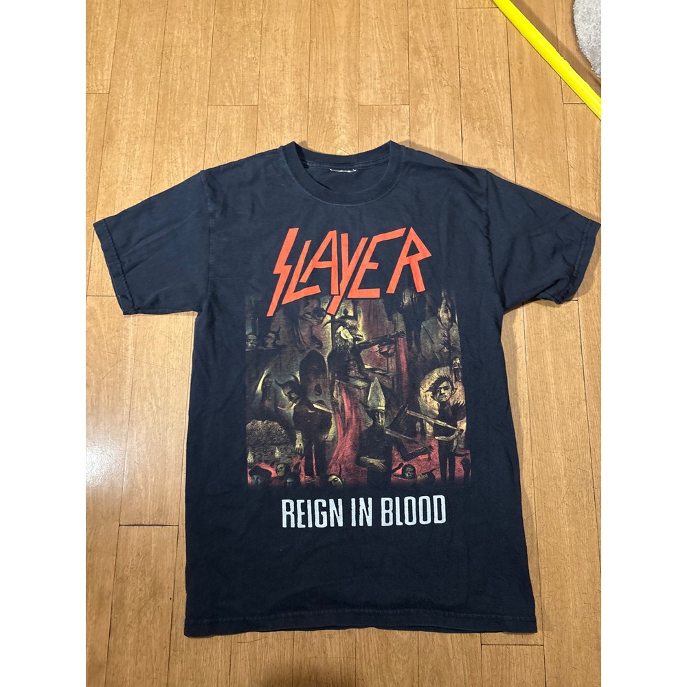 Slayer Reign In Blood Tour 86-87 Graphic T-Shirt Black Small Thrash Metal Tee